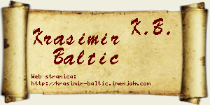 Krasimir Baltić vizit kartica